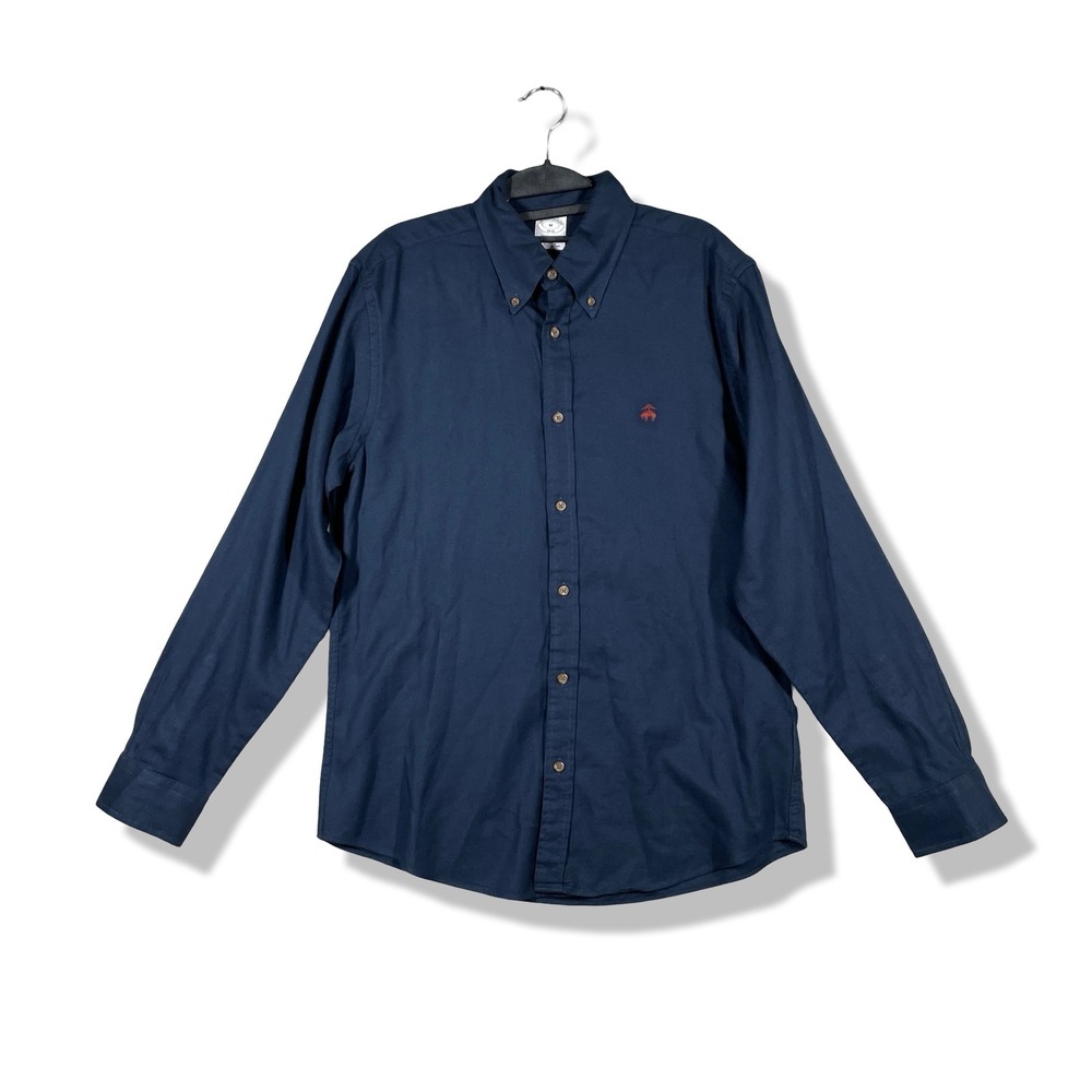 Brooks Brothers Button Down Shirt Mens M Bear Logo Regent Fit Preppy Ivy League
